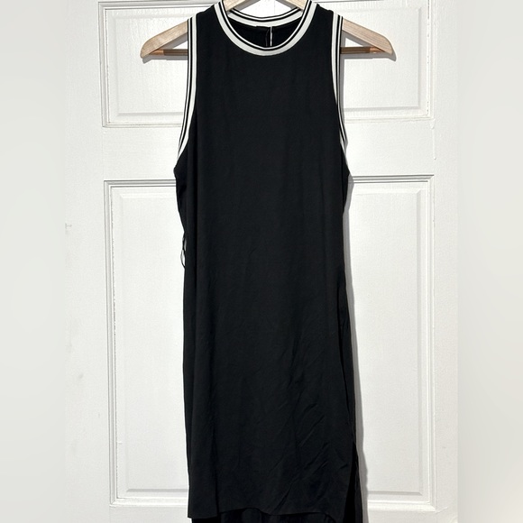 scuba jersey midi dress Threadbare Women's Black Scuba Crepe Long Sleeve Ladies' Jersey Midi Dress  With Side Split